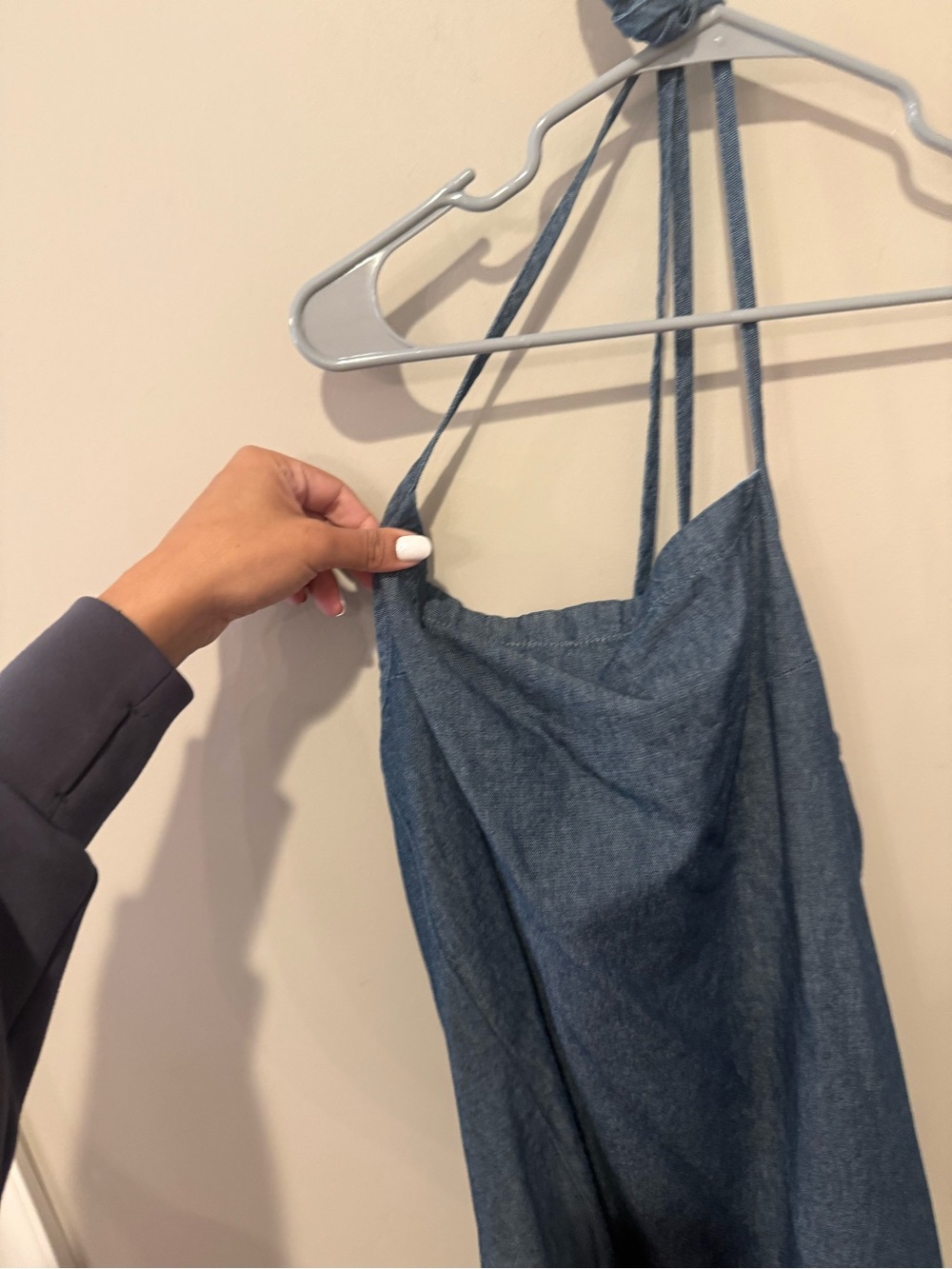 Rag & Bone Denim Tie Dress Rinse Blue Chambray L - Picture 9 of 13